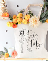 Fierce and Fab Cotton Canvas Tote Bag - The Cotton and Canvas Co.