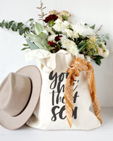 You, Me and the Sea Cotton Canvas Tote Bag - The Cotton and Canvas Co.