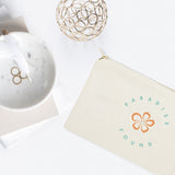 Paradise Found Cotton Canvas Cosmetic Bag - The Cotton and Canvas Co.