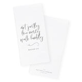 Act Justly Love Mercy Walk Humbly, Micah 6:8 Cotton Canvas Scripture, Bible Kitchen Tea Towel - The Cotton and Canvas Co.