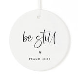 Be Still Scripture Christmas Ornament
