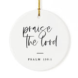 Praise the Lord Scripture Christmas Ornament
