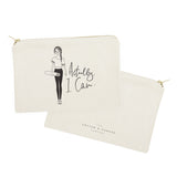 Actually, I Can Cotton Canvas Cosmetic Bag - The Cotton and Canvas Co.