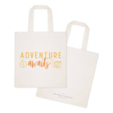 Adventure Awaits Cotton Canvas Tote Bag - The Cotton and Canvas Co.