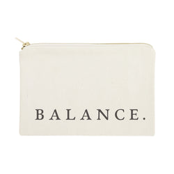 Balance Cotton Canvas Cosmetic Bag - The Cotton and Canvas Co.