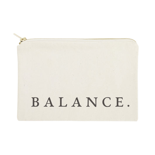 Balance Cotton Canvas Cosmetic Bag - The Cotton and Canvas Co.