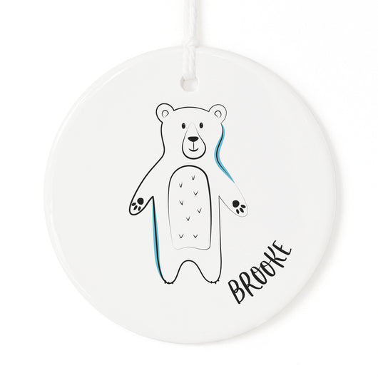 Personalized Name Bear Christmas Ornament - The Cotton and Canvas Co.