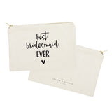 Best Bridesmaid Ever Cotton Canvas Cosmetic Bag - The Cotton and Canvas Co.