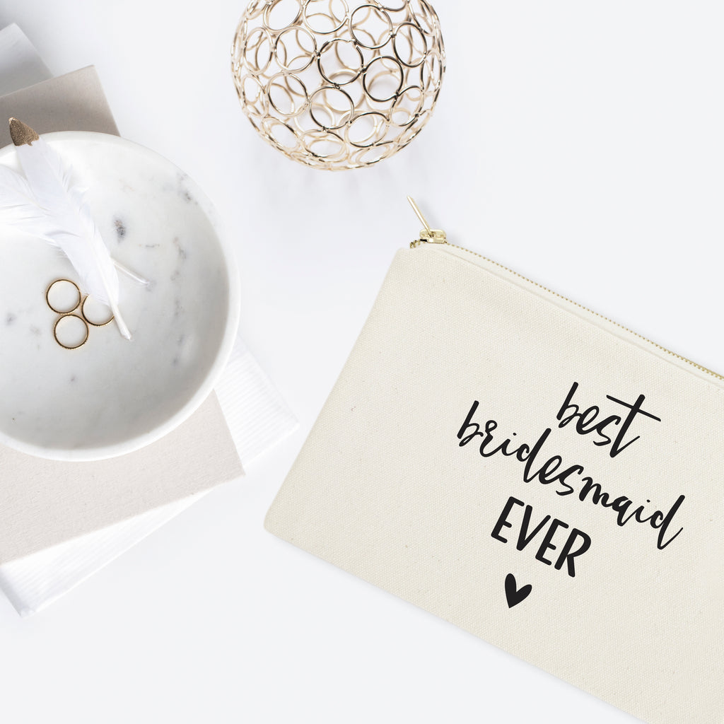 Best Bridesmaid Ever Cotton Canvas Cosmetic Bag The Cotton & Canvas Co.