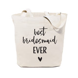 Best Bridesmaid Ever Wedding Cotton Canvas Tote Bag - The Cotton and Canvas Co.