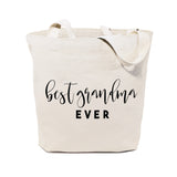 Best Grandma Ever Cotton Canvas Tote Bag - The Cotton and Canvas Co.