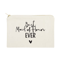 Best Maid of Honor Ever Cotton Canvas Cosmetic Bag - The Cotton and Canvas Co.