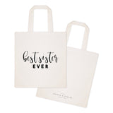 Best Sister Ever Cotton Canvas Tote Bag - The Cotton and Canvas Co.