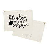 Blending is My Cardio Cotton Canvas Cosmetic Bag - The Cotton and Canvas Co.