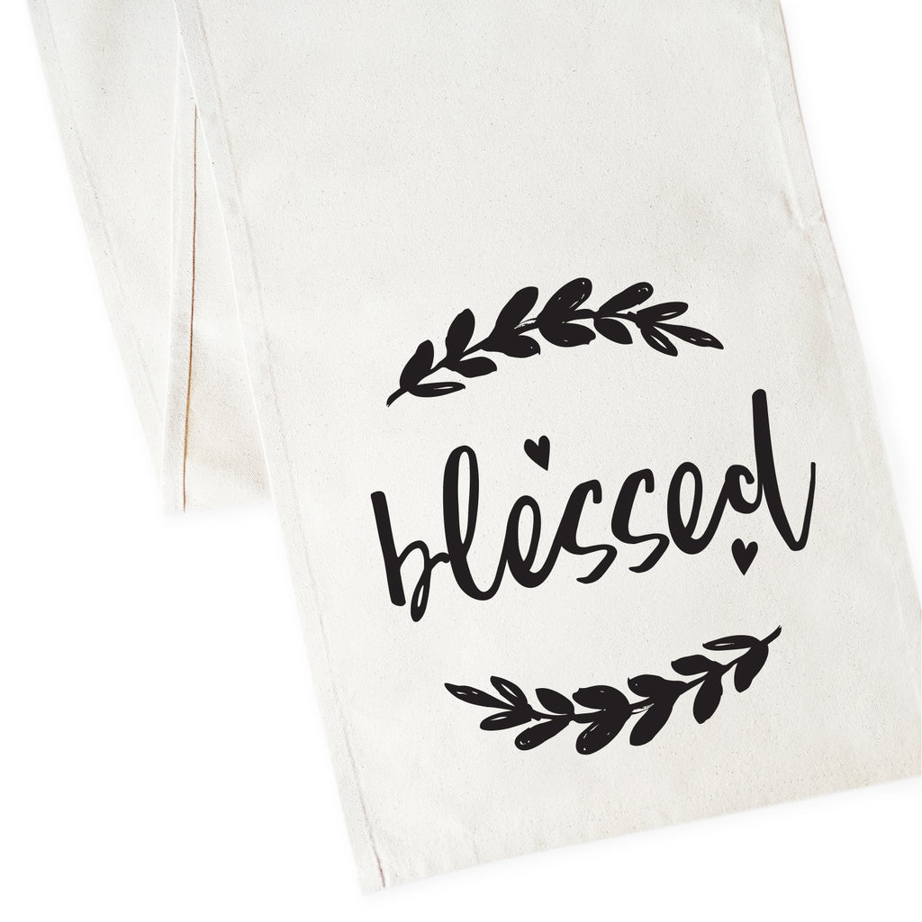 Blessed Cotton Canvas Table Runner The Cotton & Canvas Co.