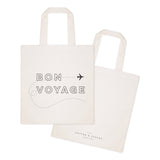 Bon Voyage Cotton Canvas Tote Bag - The Cotton and Canvas Co.