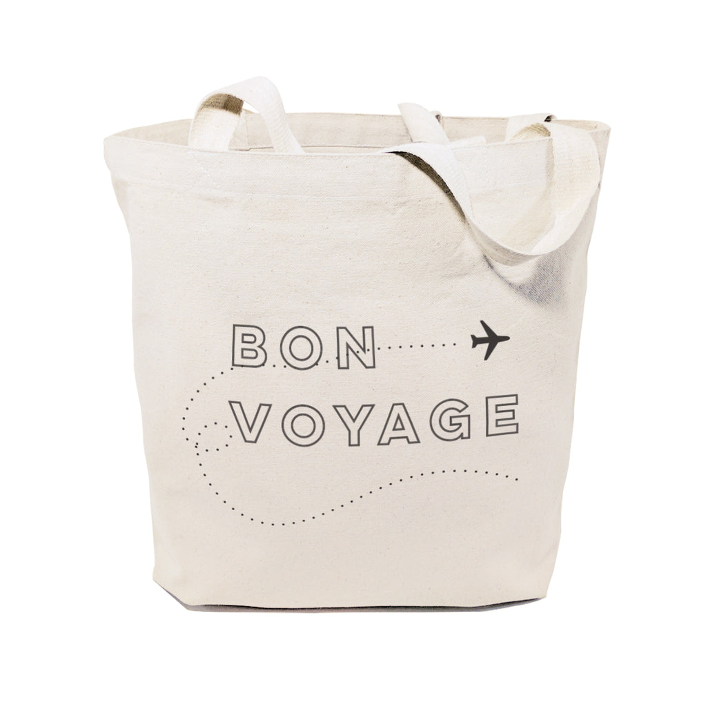 Bon Voyage Cotton Canvas Tote Bag