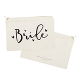 Bride Cotton Canvas Cosmetic Bag - The Cotton and Canvas Co.