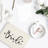 Bride Cotton Canvas Cosmetic Bag - The Cotton and Canvas Co.