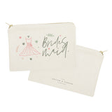 Floral Bridesmaid Cotton Canvas Cosmetic Bag - The Cotton and Canvas Co.