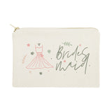 Floral Bridesmaid Cotton Canvas Cosmetic Bag - The Cotton and Canvas Co.