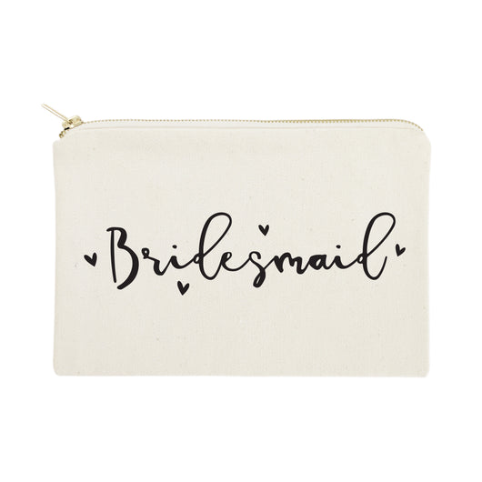 Bridesmaid Cotton Canvas Cosmetic Bag - The Cotton and Canvas Co.