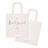 Floral Bridesmaid Wedding Cotton Canvas Tote Bag - The Cotton and Canvas Co.