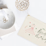 Floral Bridesmaid Cotton Canvas Cosmetic Bag - The Cotton and Canvas Co.