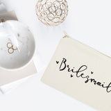 Bridesmaid Cotton Canvas Cosmetic Bag - The Cotton and Canvas Co.