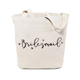 Bridesmaid Wedding Cotton Canvas Tote Bag - The Cotton and Canvas Co.