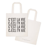 C'est La Vie Cotton Canvas Tote Bag - The Cotton and Canvas Co.