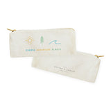 Choose Adventure Always Canvas Pencil Case and Travel Pouch - The Cotton and Canvas Co.
