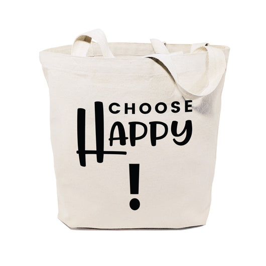 Choose Happy Cotton Canvas Tote Bag - The Cotton and Canvas Co.