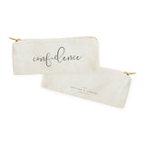 Confidence Cotton Canvas Pencil Case and Travel Pouch - The Cotton and Canvas Co.