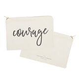 Courage Cotton Canvas Cosmetic Bag - The Cotton and Canvas Co.