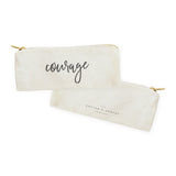 Courage Cotton Canvas Pencil Case and Travel Pouch - The Cotton and Canvas Co.