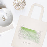 Denver Cityscape Cotton Canvas Tote Bag - The Cotton and Canvas Co.