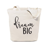 Dream Big Cotton Canvas Tote Bag - The Cotton and Canvas Co.