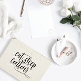 Eat, Sleep, Contour Cotton Canvas Cosmetic Bag - The Cotton and Canvas Co.