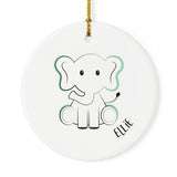 Personalized Name Elephant Christmas Ornament - The Cotton and Canvas Co.