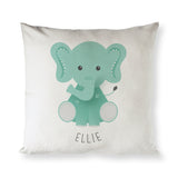 Personalized Elephant Baby Pillow Cover - The Cotton and Canvas Co.