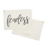 Fearless Cotton Canvas Cosmetic Bag - The Cotton and Canvas Co.