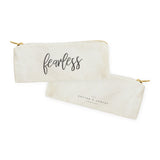 Fearless Cotton Canvas Pencil Case and Travel Pouch - The Cotton and Canvas Co.