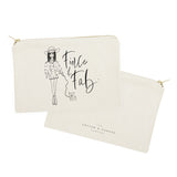 Fierce and Fab Cotton Canvas Cosmetic Bag - The Cotton and Canvas Co.