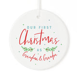 Our First Christmas as Grandma and Grandpa Christmas Ornament - The Cotton and Canvas Co.