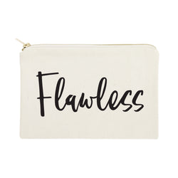 Flawless Cotton Canvas Cosmetic Bag - The Cotton and Canvas Co.