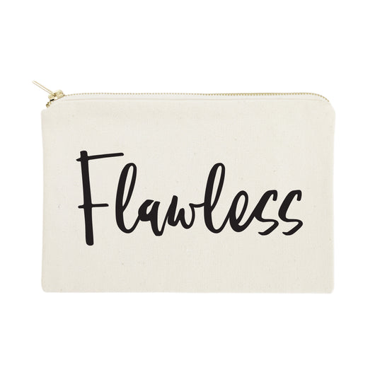 Flawless Cotton Canvas Cosmetic Bag - The Cotton and Canvas Co.
