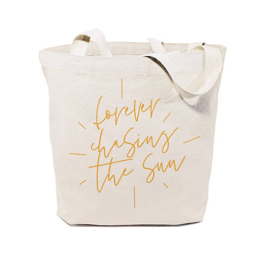 Forever Chasing the Sun Cotton Canvas Tote Bag - The Cotton and Canvas Co.