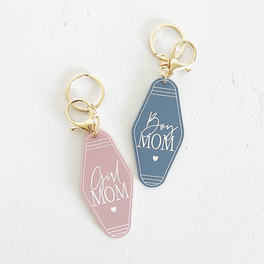 Girl Mom  Boy Mom Wristlet Keychain – Southern Pine Design Company