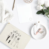 Girl Power Cotton Canvas Cosmetic Bag - The Cotton and Canvas Co.